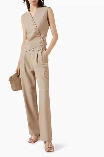 Maesa Cargo Pants in Stretch Suiting