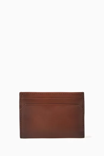 Logo Card Holder in Leather