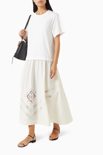Anisley Windbreaker T-shirt Dress in Cotton & Nylon