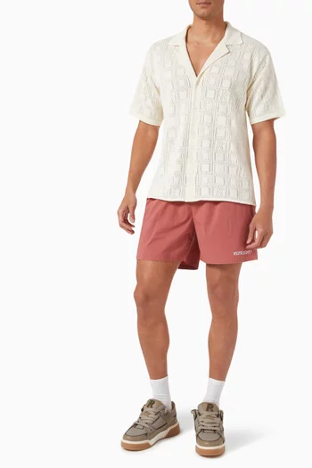 Drawstring Waistband Shorts in Cotton-blend