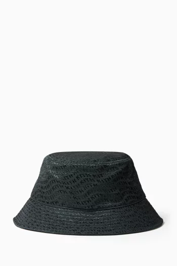 Faille Dawson Bucket Hat in Cotton-viscose Jacquard