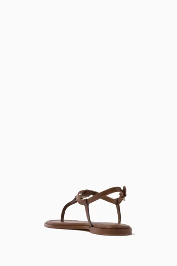 Jessica T-strap Sandals in Leather