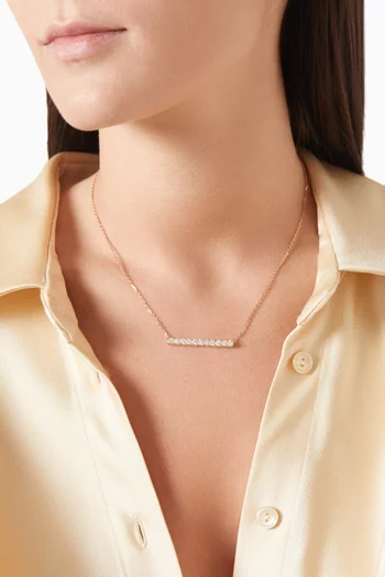 Thalj Diamond Necklace in 18kt Rose Gold