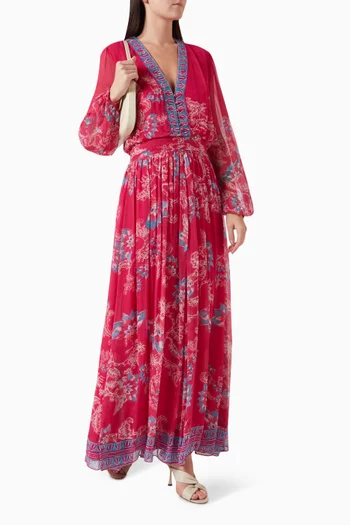 Maheen Floral Maxi Dress in Chiffon