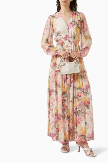 Charu Floral Maxi Dress in Chiffon