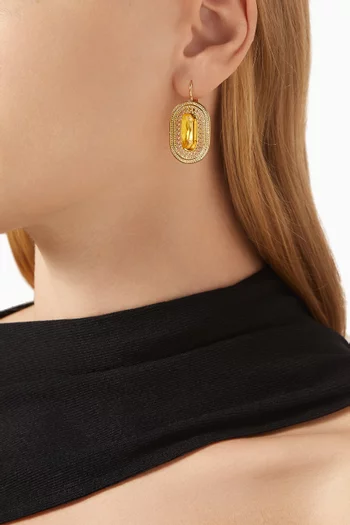 Noor Filigree Sleeper Earrings in 18kt Gold-plated Metal