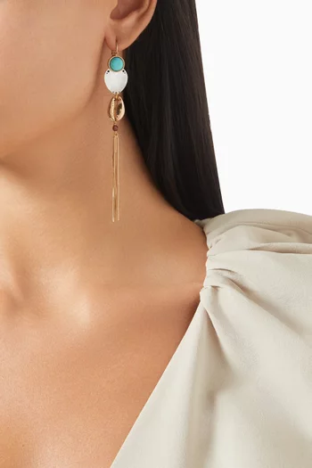 Mindoro Shell Sleeper Earrings in 14kt Gold-plated Metal