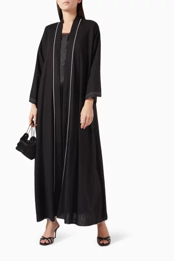 Open Front Abaya in Linen