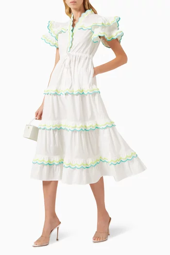 Eden Midi Dress in Cotton-blend