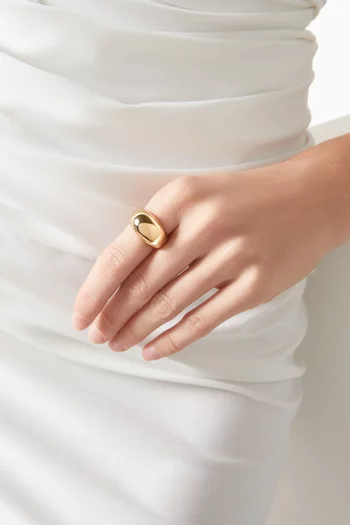 Chubby Dome Ring in 18kt Recycled Gold-vermeil