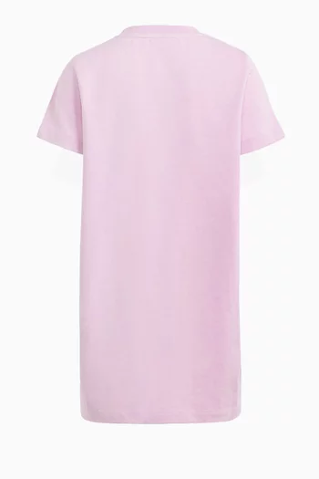 Floral Trefoil T-shirt Dress in Cotton Jersey