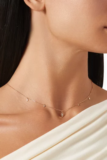 Delicatesse Diamond Necklace in 18kt Rose Gold