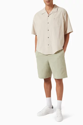 Elasticated Waist Bermuda Shorts in Cotton