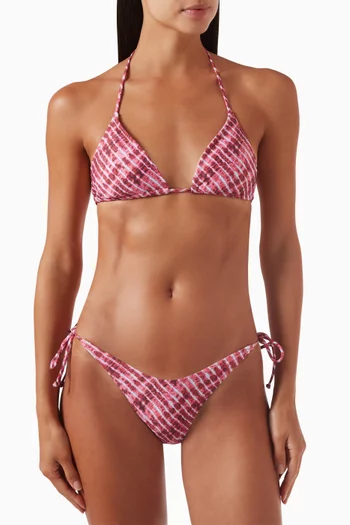 The Triangle Bikini Top in Matte Lycra