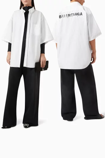 Unisex Ramadan Short-sleeve Shirt in Cotton Poplin
