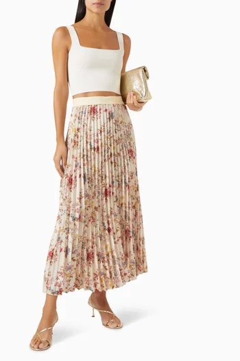 Palio Pleated Midi Skirt