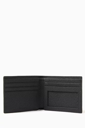 Ribbon Wallet In Grained Leather