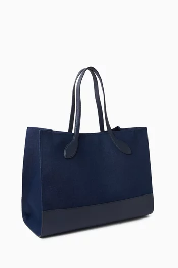 Bar Keep on Tote Bag in Cotton & Calf Leather