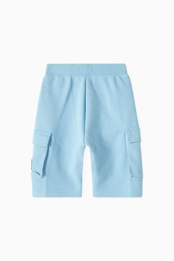 Cargo Jogger Shorts in Cotton-piqué