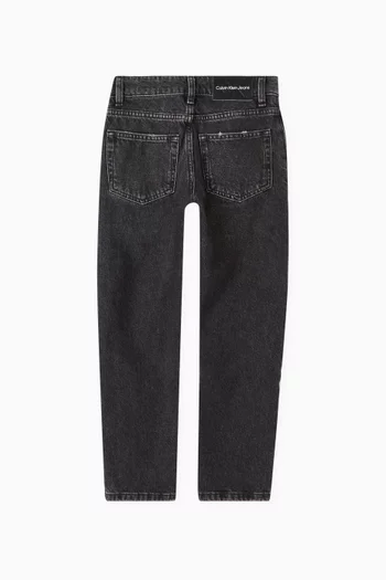 Straight Fit Jeans in Cotton-denim