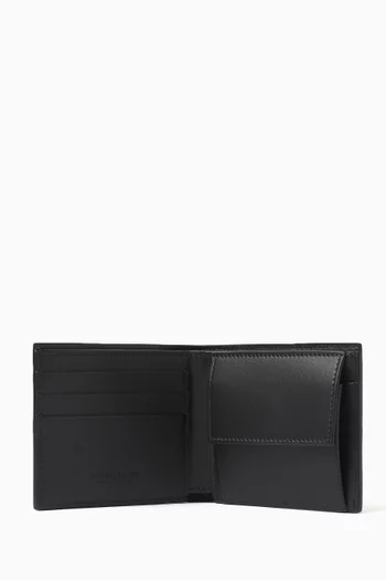 Cassette Bi-Fold Wallet in Intreccio Leather