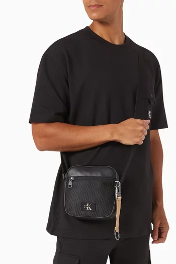 Square Crossbody Bag in Faux-leather