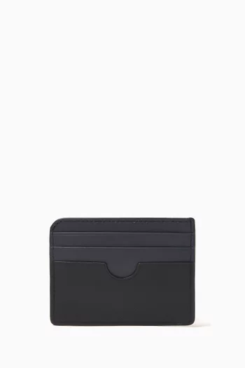 Logo Card Holder in Saffiano-leather