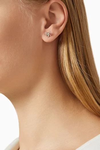 Ram Single Earring in 18kt White Gold