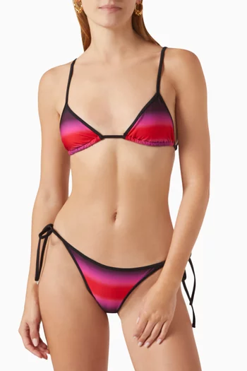 Triangle-top Bikini Set in Lycra