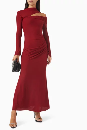 Cut-out Maxi Dress in Jersey Knit