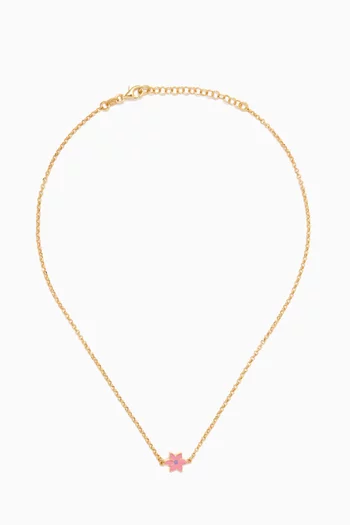 Little Princess Flower Necklace in 18kt Gold-plated Sterling Silver