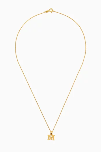 Initials 'M' Necklace in 18kt Gold-plated Silver