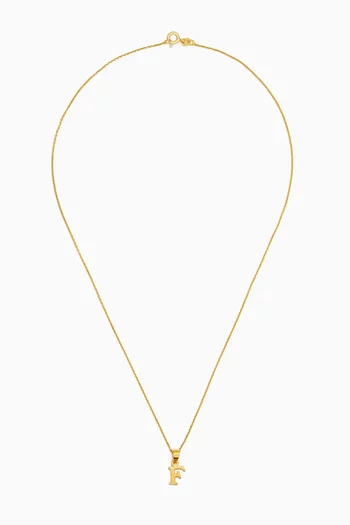 Initials 'F' Necklace in 18kt Gold-plated Silver