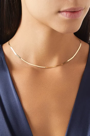 Luxe Herringbone Chain in 18kt Gold