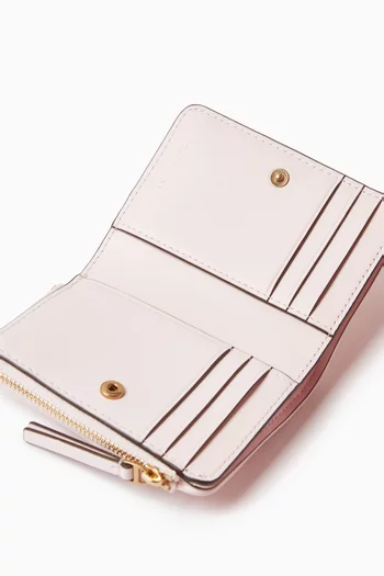 Kira Chevron Bi-fold Wallet in Leather