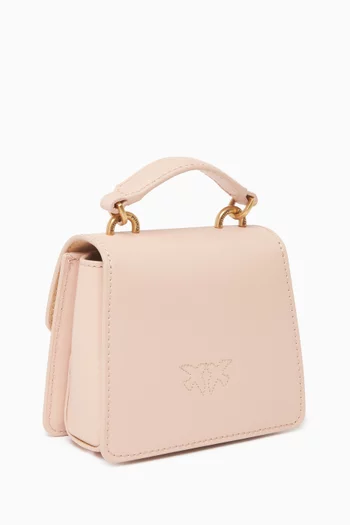 Micro Love One Light Top Handle Bag in Leather