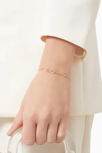 Arabic Letter 'T'ث  Diamond Bracelet in 18kt Gold