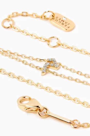 Arabic Letter 'M'م Diamond Bracelet in 18kt Gold
