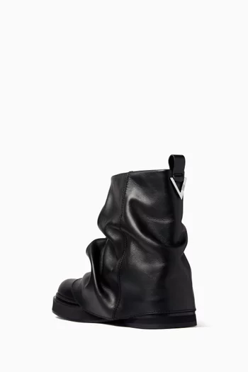 حذاء بوت روبين بتصميم عسكري بطول الكاحل جلد