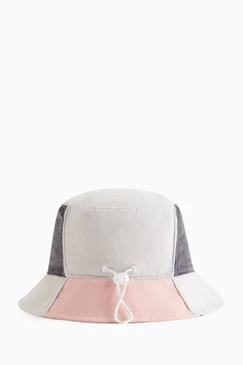 Blocked Bucket Hat in Cotton