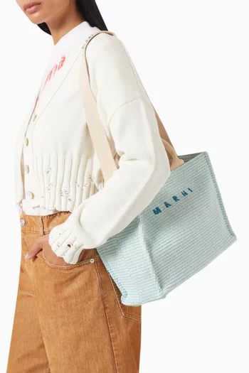 Woven Handbag in Cotton Blend
