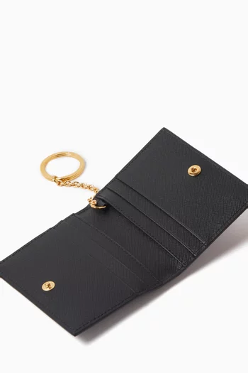 Keyring Cardholder in Saffiano Leather