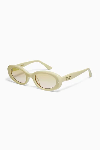 نظارة شمسية جولاي واي 5 بإطار بيضاوي أسيتات للجنسين