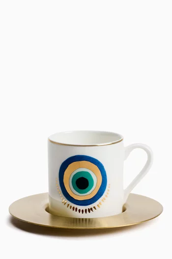 Iris Espresso Cups in Porcelain, Set of 6