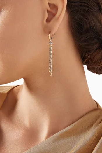 Stax Diamond Drop Earrings in 18kt Gold & Silver