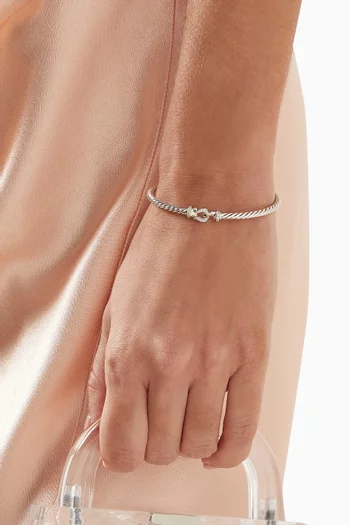 Classic Diamond Cable Bracelet in Sterling Silver