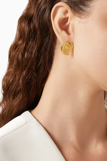 Nautilus Earrings in 18kt Gold-plated Sterling Silver