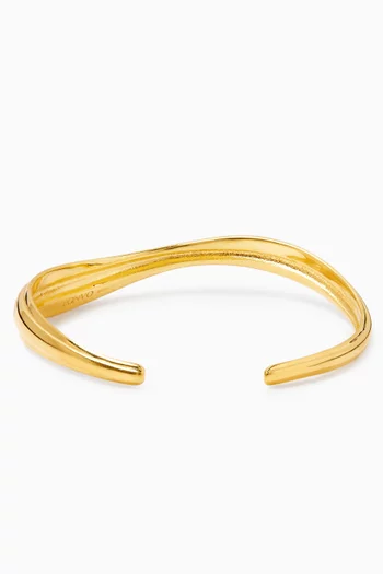 Ruffle Cuff in 18kt Gold-plated Sterling Silver