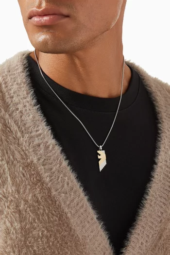 Eagle Logo Necklace in Stainless Steel