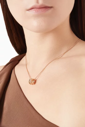 Ice Cube Diamond Necklace in 18kt Rose Gold